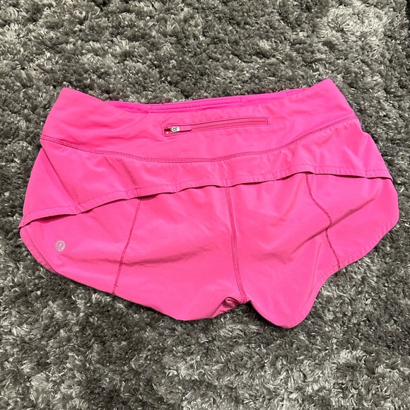 Lululemon Speed Up Short Hot Pink - Picture 2 of 5